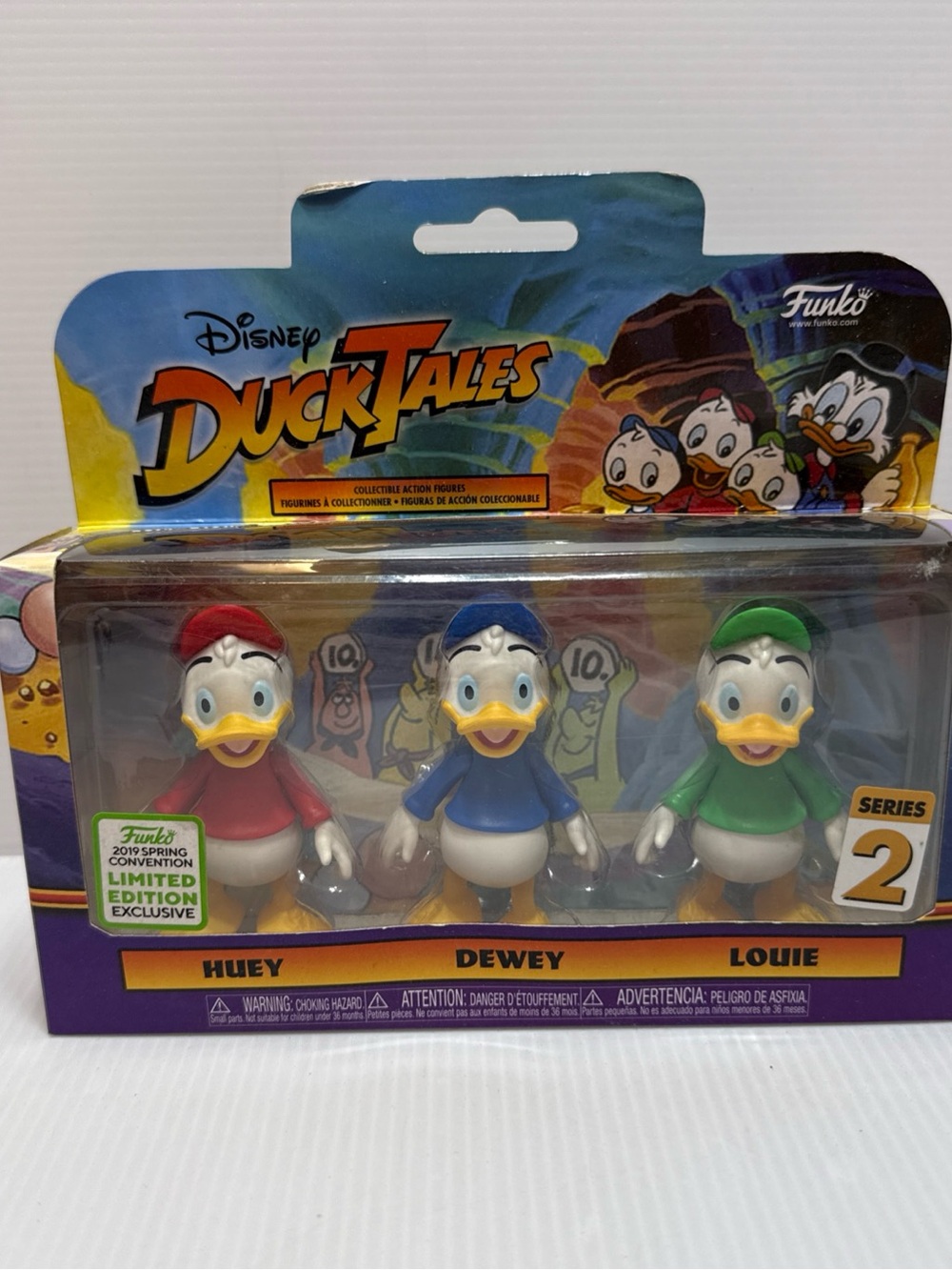 Funko DuckTales Huey Dewey Louie 3-Figure Set - Red Blue Green